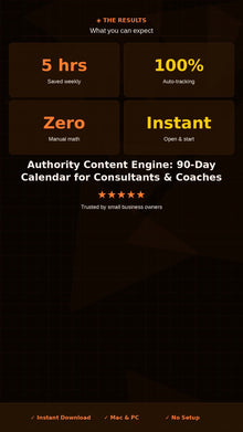 90-Day Content Calendar for Consultants & Coaches | LinkedIn Email Social Media Planner Template - BizGridCo.