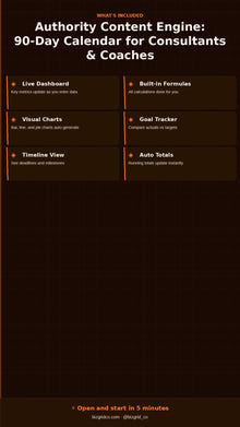 90-Day Content Calendar for Consultants & Coaches | LinkedIn Email Social Media Planner Template - BizGridCo.