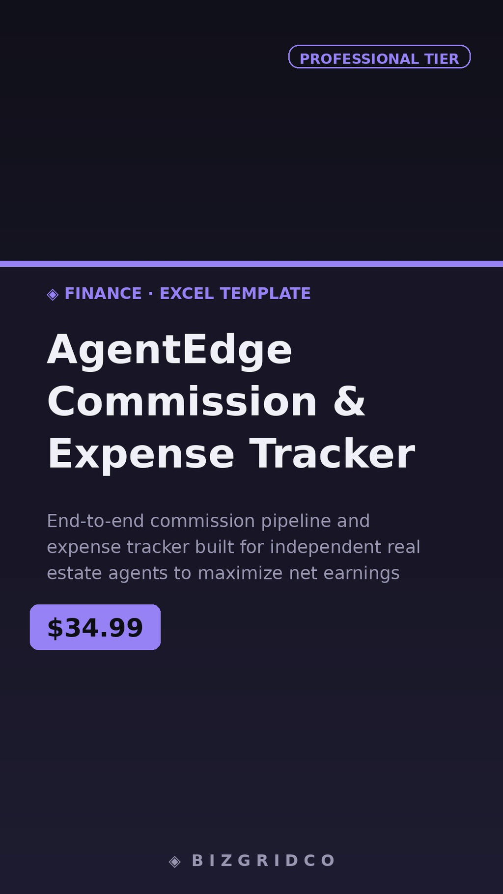 Real Estate Agent Commission Tracker Spreadsheet | Expense Log | Tax Prep Tool for Independent Agents