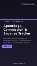 Real Estate Agent Commission Tracker Spreadsheet | Expense Log | Tax Prep Tool for Independent Agents