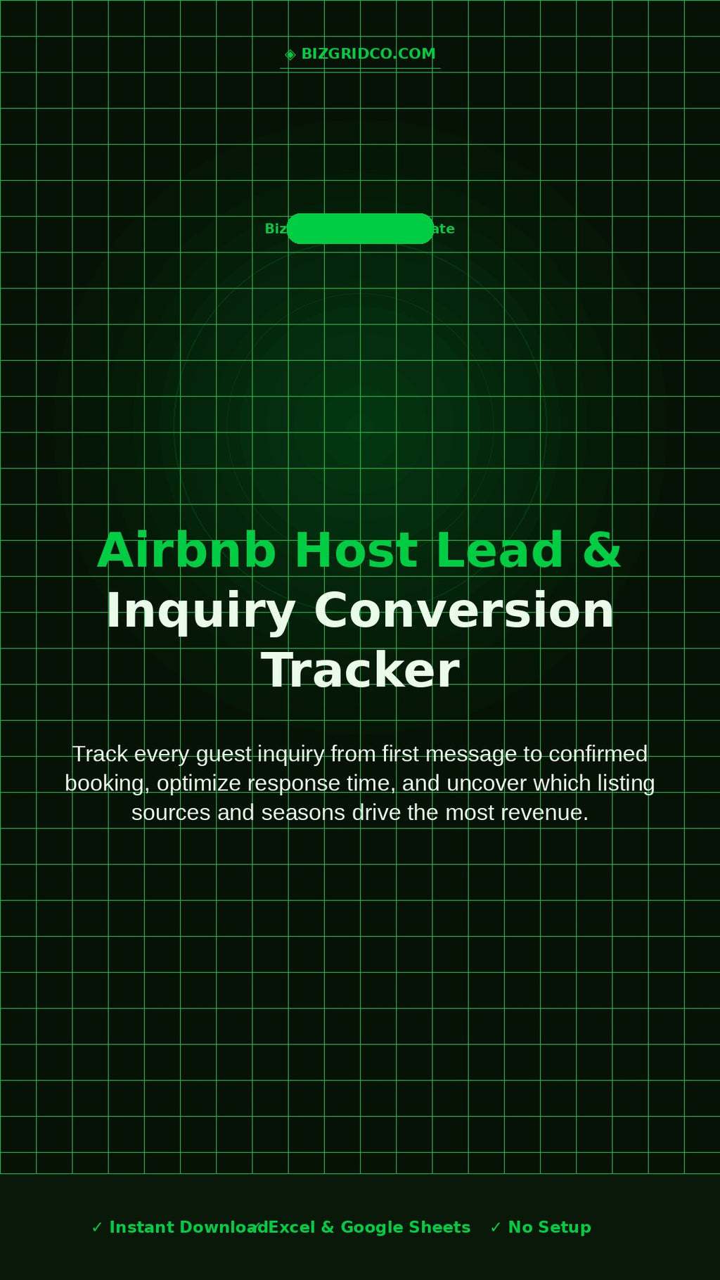 Airbnb Host Inquiry Tracker | Guest Lead & Booking Conversion Tracker Excel Template