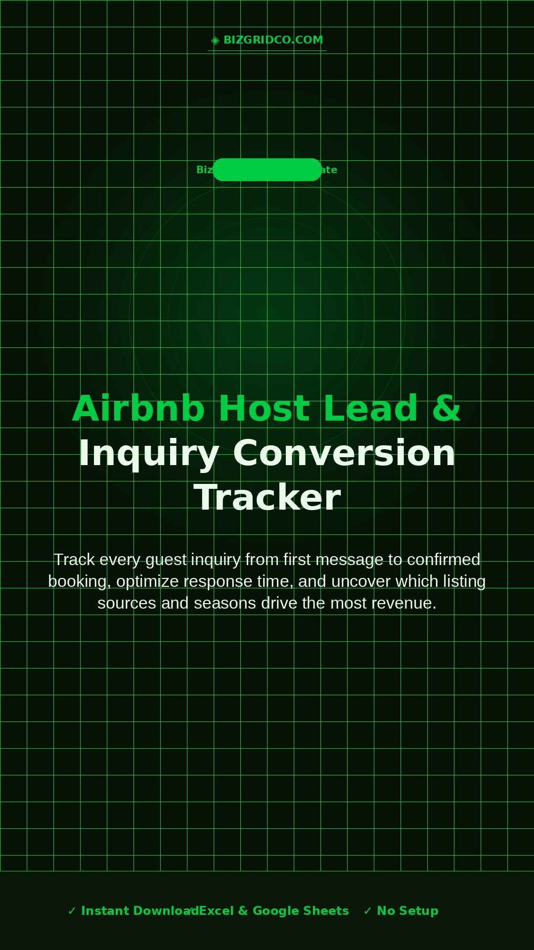 Airbnb Host Inquiry Tracker | Guest Lead & Booking Conversion Tracker Excel Template