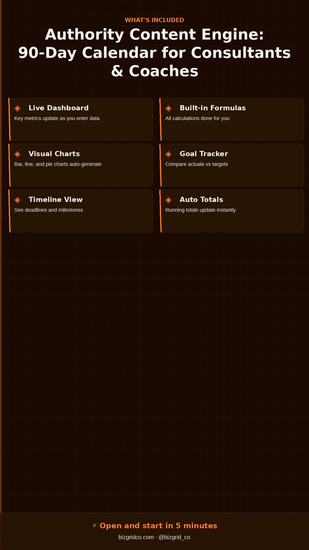 90-Day Content Calendar for Consultants & Coaches | LinkedIn Email Social Media Planner Template