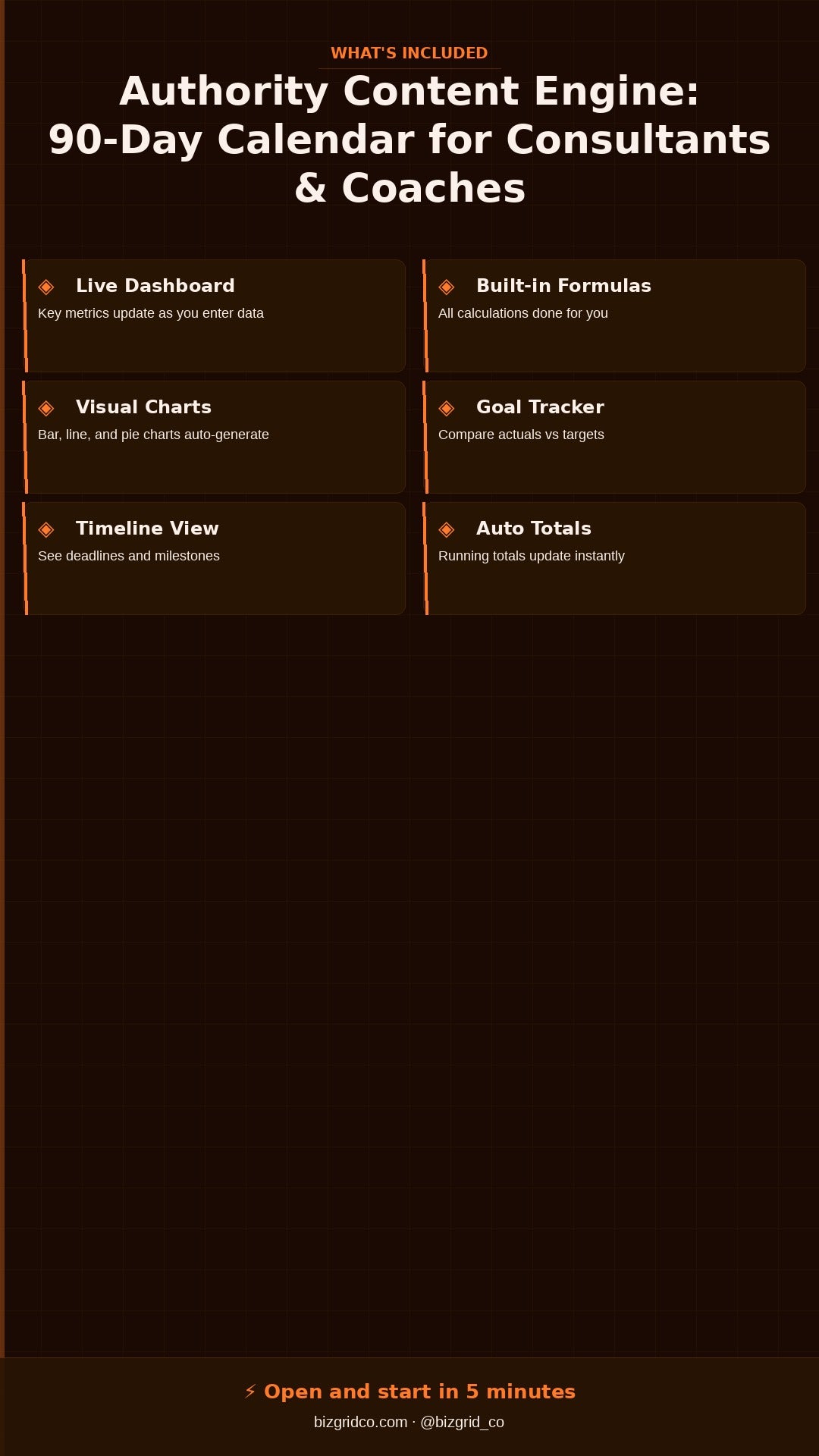 90-Day Content Calendar for Consultants & Coaches | LinkedIn Email Social Media Planner Template