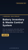 Bakery Inventory & Waste Control System | Ingredient Tracking, Par Levels, Spoilage Log, Margin Tool