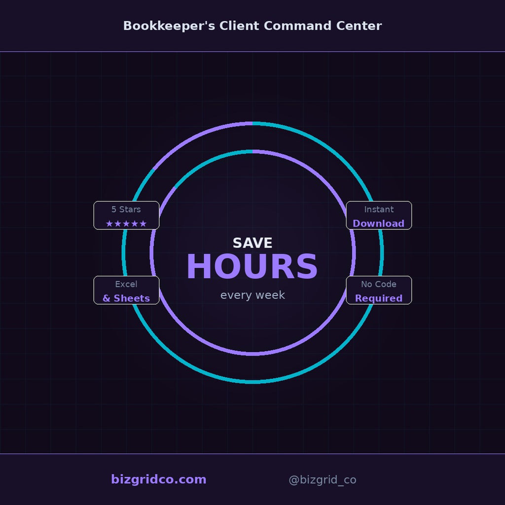 Bookkeeper CRM Client Tracker | Accountant Client Management Excel Template | Billing Deadline Tracker