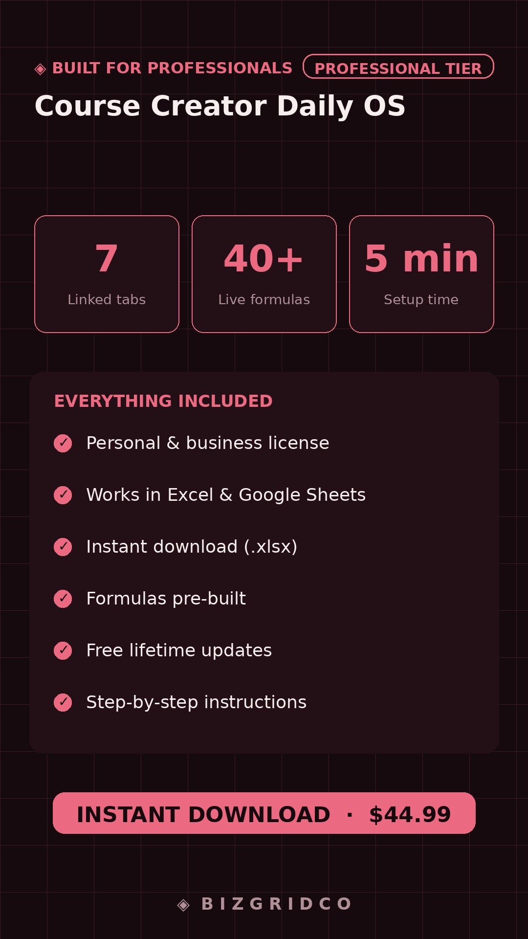 Course Creator Daily OS | Notion Productivity System for Online Course Creators | Launch & Revenue Tracker