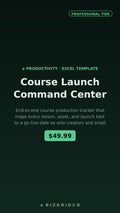 Course Launch Command Center | Course Creator Planner Tracker Notion Template Kajabi Teachable Thinkific