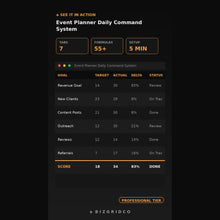 Event Planner Daily Organizer for Wedding and Event Coordinators | Multi-Event Tracker Spreadsheet with Vendor Follow-Up System