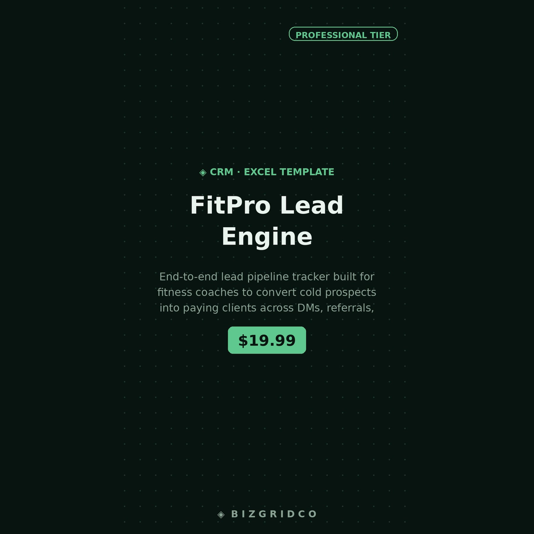 Fitness Coach CRM and Lead Tracker | Client Pipeline Spreadsheet for Personal Trainers | Excel and Google Sheets