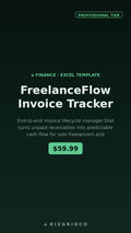 FreelanceFlow Invoice Tracker Spreadsheet | Freelancer Invoice Manager | Client Billing Cash Flow Template