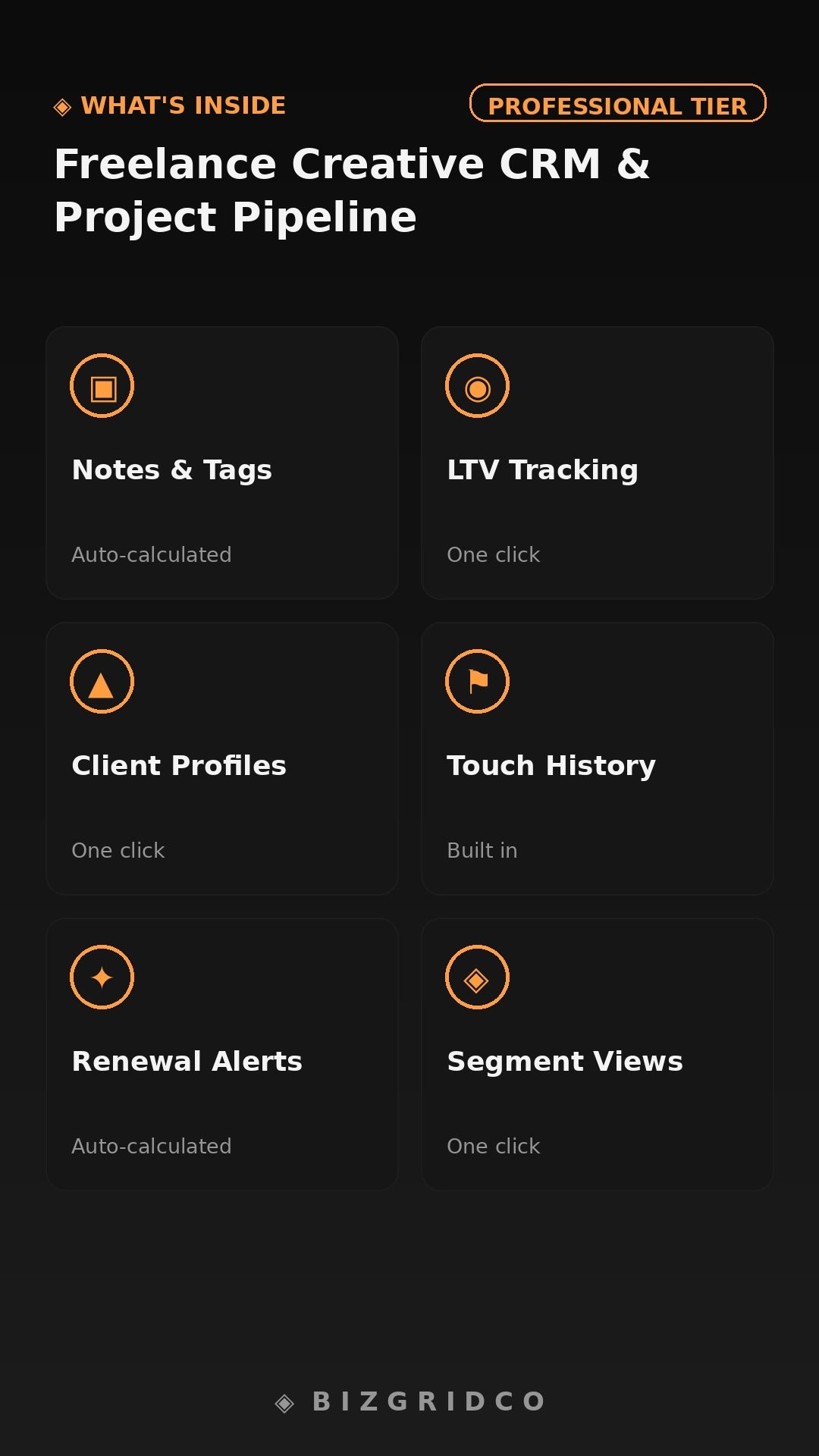 Freelance Creative CRM & Project Pipeline Tracker | Client Management System for Designers & Freelancers