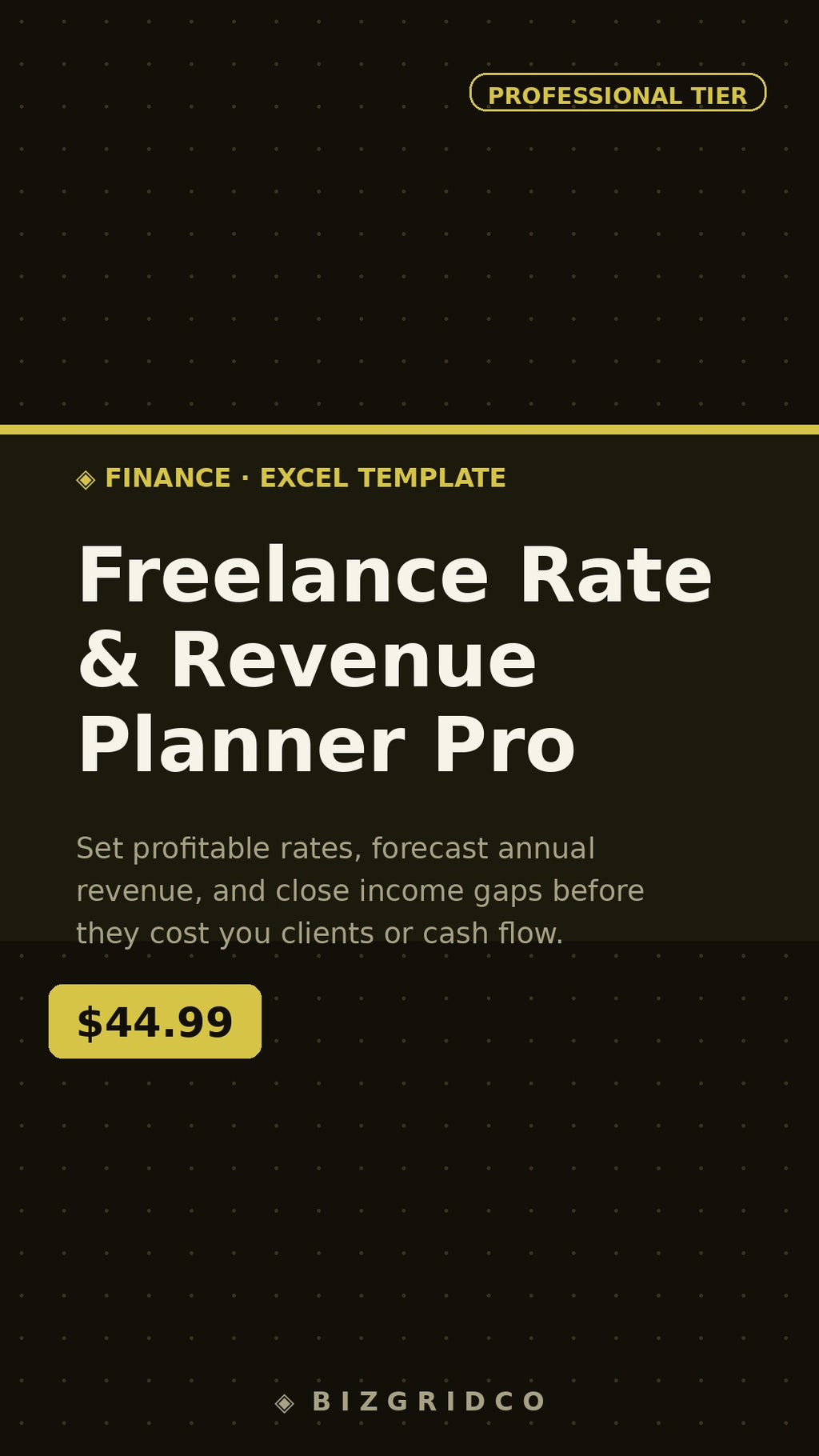 Freelance Rate & Revenue Planner Pro | Income Forecasting Tool for Freelancers & Solo Consultants