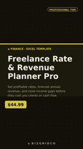 Freelance Rate & Revenue Planner Pro | Income Forecasting Tool for Freelancers & Solo Consultants