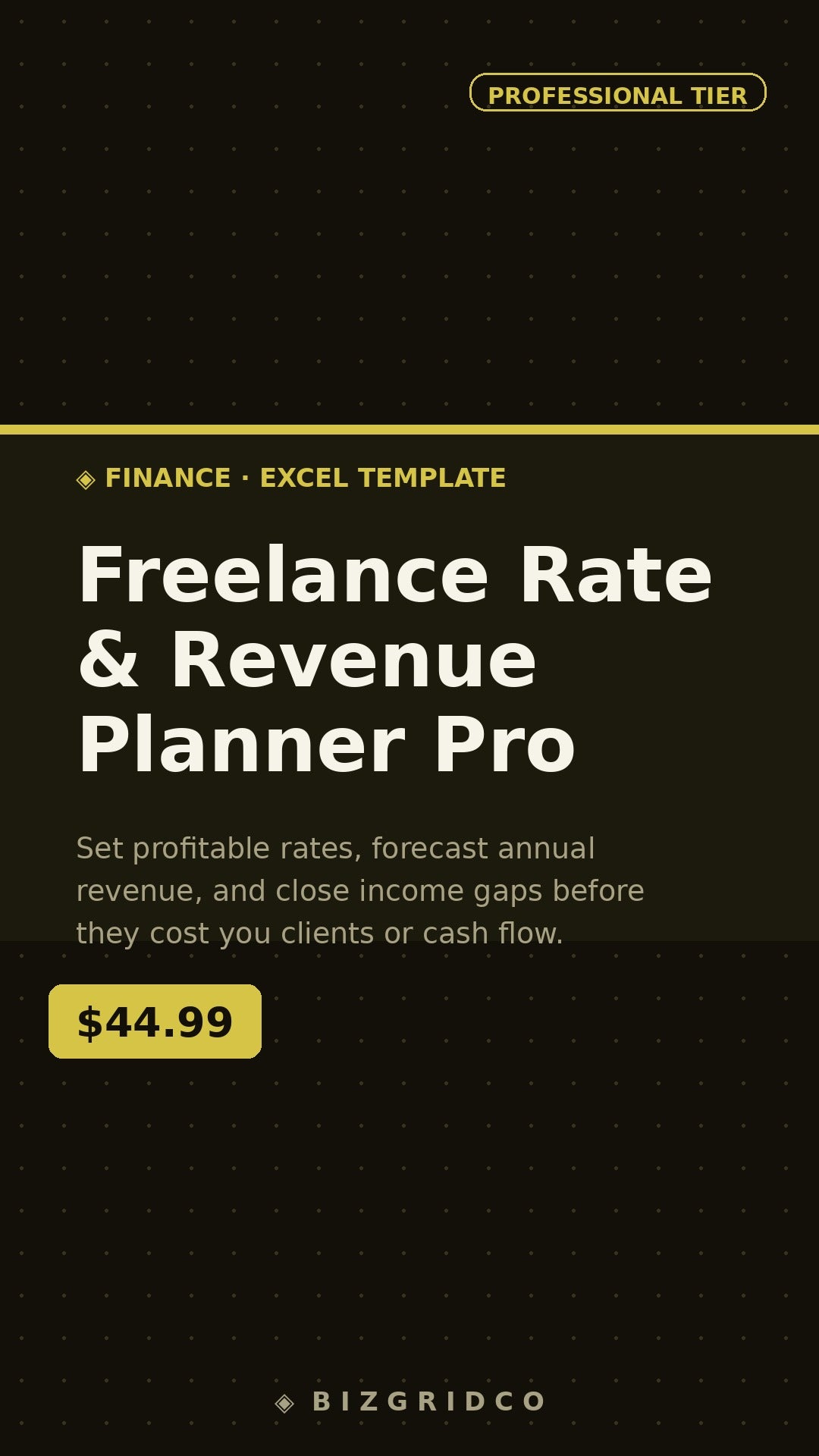 Freelance Rate & Revenue Planner Pro | Income Forecasting Tool for Freelancers & Solo Consultants