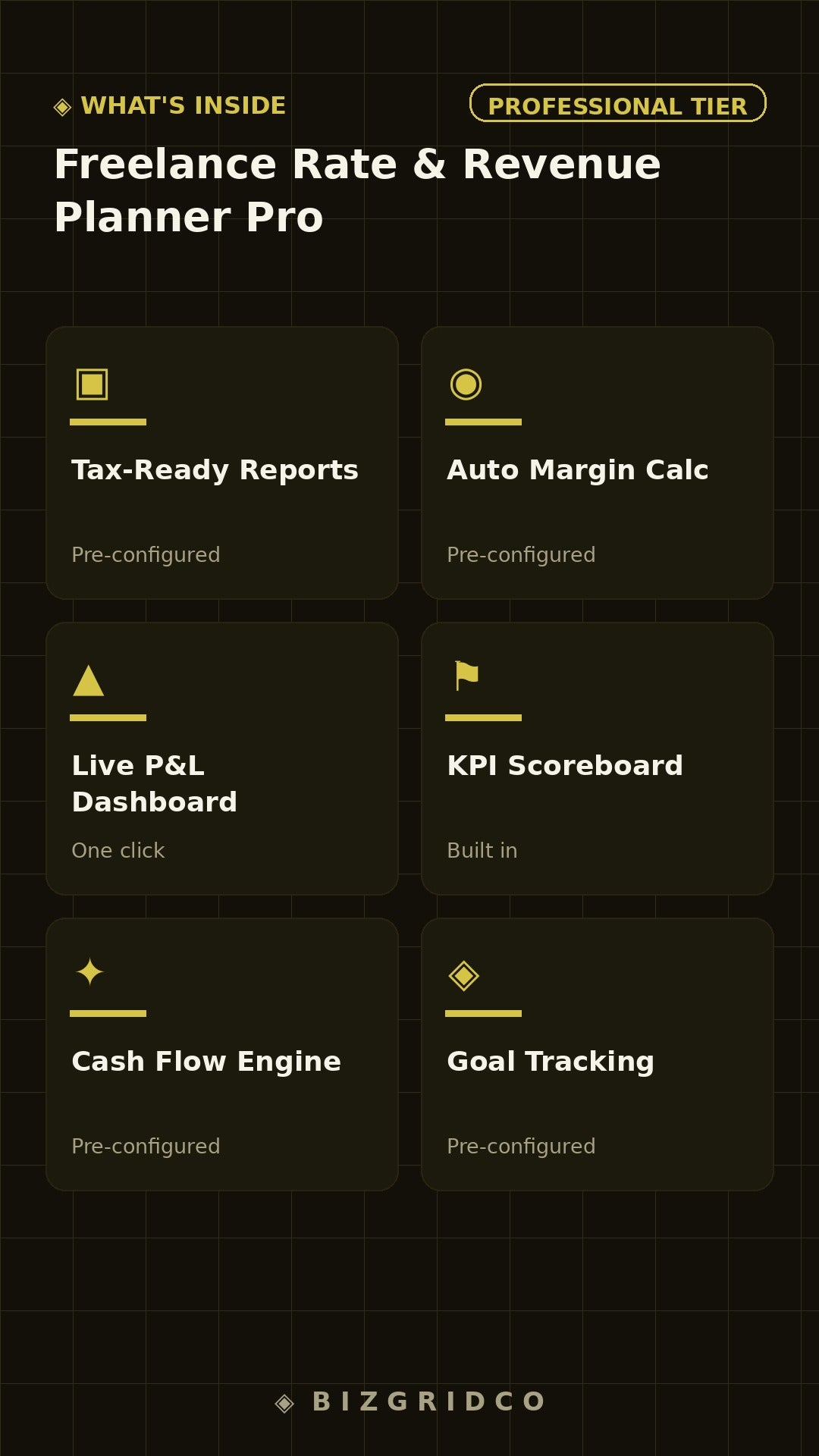 Freelance Rate & Revenue Planner Pro | Income Forecasting Tool for Freelancers & Solo Consultants