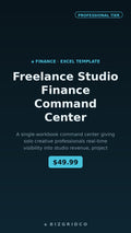 Freelance Studio Finance Tracker | Revenue, Cash Flow & Tax Dashboard for Solo Creative Professionals