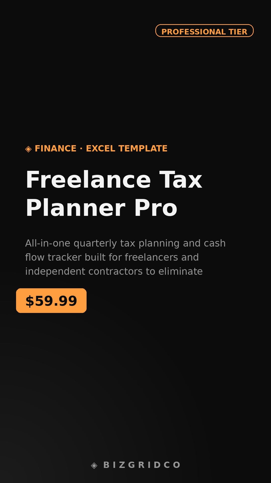 Freelance Tax Planner Pro | Quarterly Tax Tracker for 1099 Contractors & Solopreneurs spreadsheet