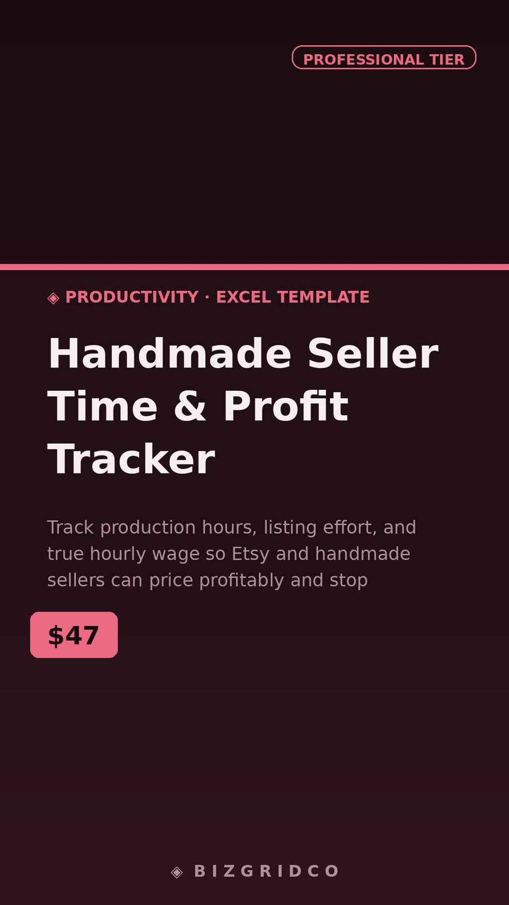 Handmade Seller Profit & Time Tracker Spreadsheet | Price Profitably | True Hourly Wage Calculator
