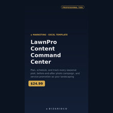 Landscaping Social Media Planner for Small Business | Content Calendar and Marketing Tracker for Lawn Care Companies