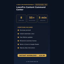 Landscaping Social Media Planner for Small Business | Content Calendar and Marketing Tracker for Lawn Care Companies