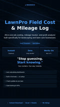 Landscaping Job Cost & Mileage Tracker Excel Template | Lawn Care Profit Log for Small Business