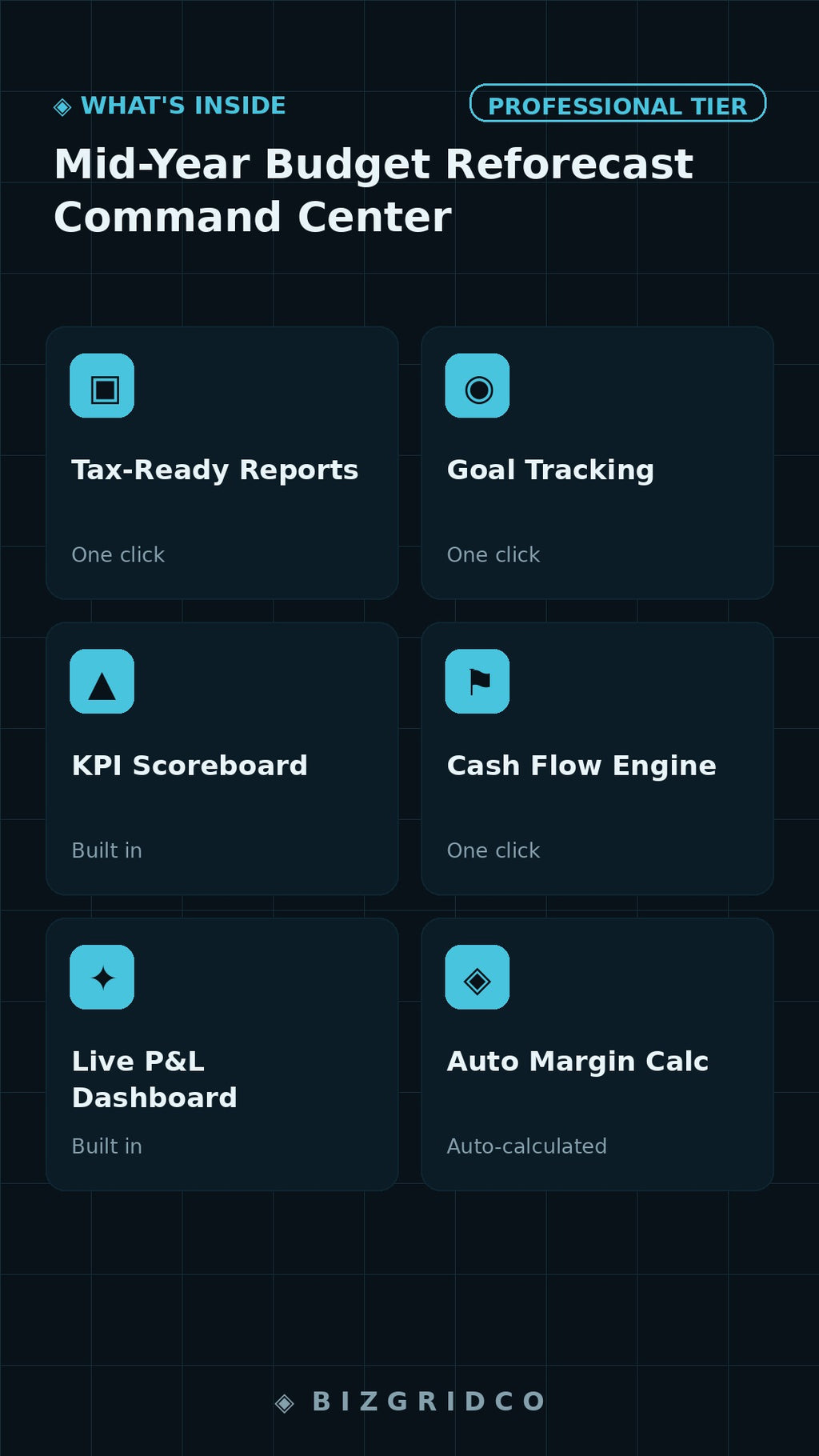 Mid-Year Budget Reforecast Workbook | FP&A Excel Template | Variance Analysis | CFO Dashboard Ready