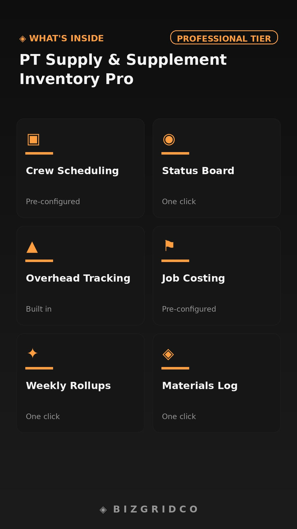 PT Supplement & Supply Inventory Tracker for Personal Trainers | Studio & Mobile Kit Management Excel