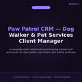 Dog Walker CRM Spreadsheet | Pet Sitter Client Manager | Booking Tracker for Pet Services Business