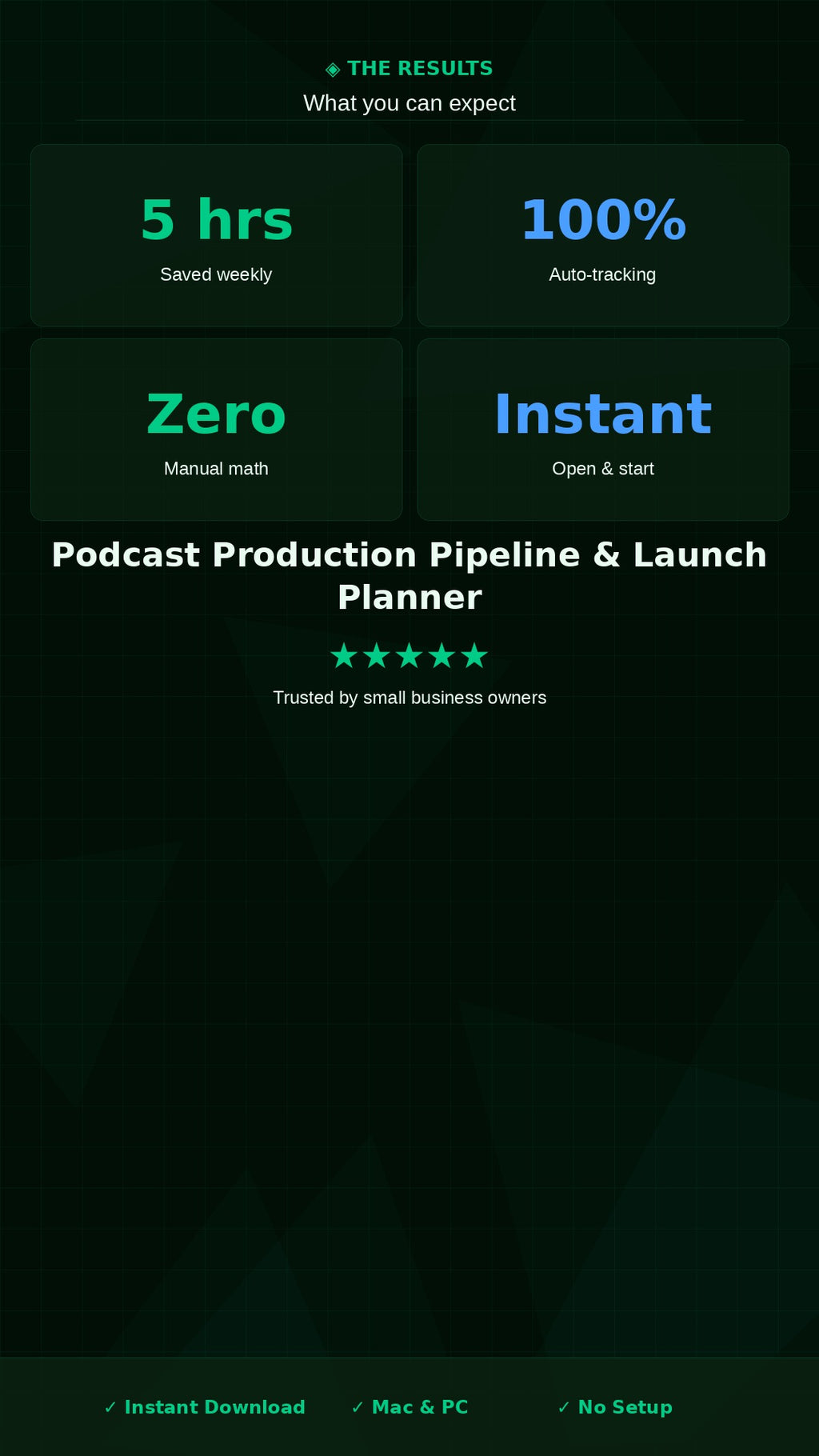 Podcast Production Planner Excel Template | Episode Tracker, Launch Checklist, Guest Tracker