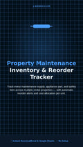 Rental Property Maintenance Inventory Tracker Excel | Multi-Unit Reorder Alerts & Cost Tracking