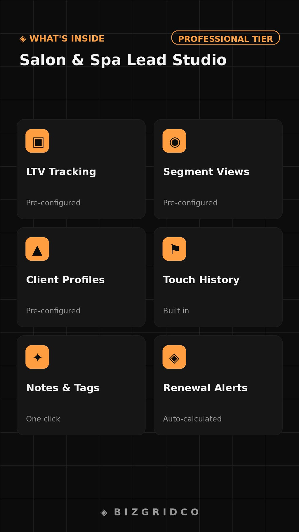 Salon Spa CRM Lead Tracker | Marketing ROI Spreadsheet | Client Conversion Studio for Salons