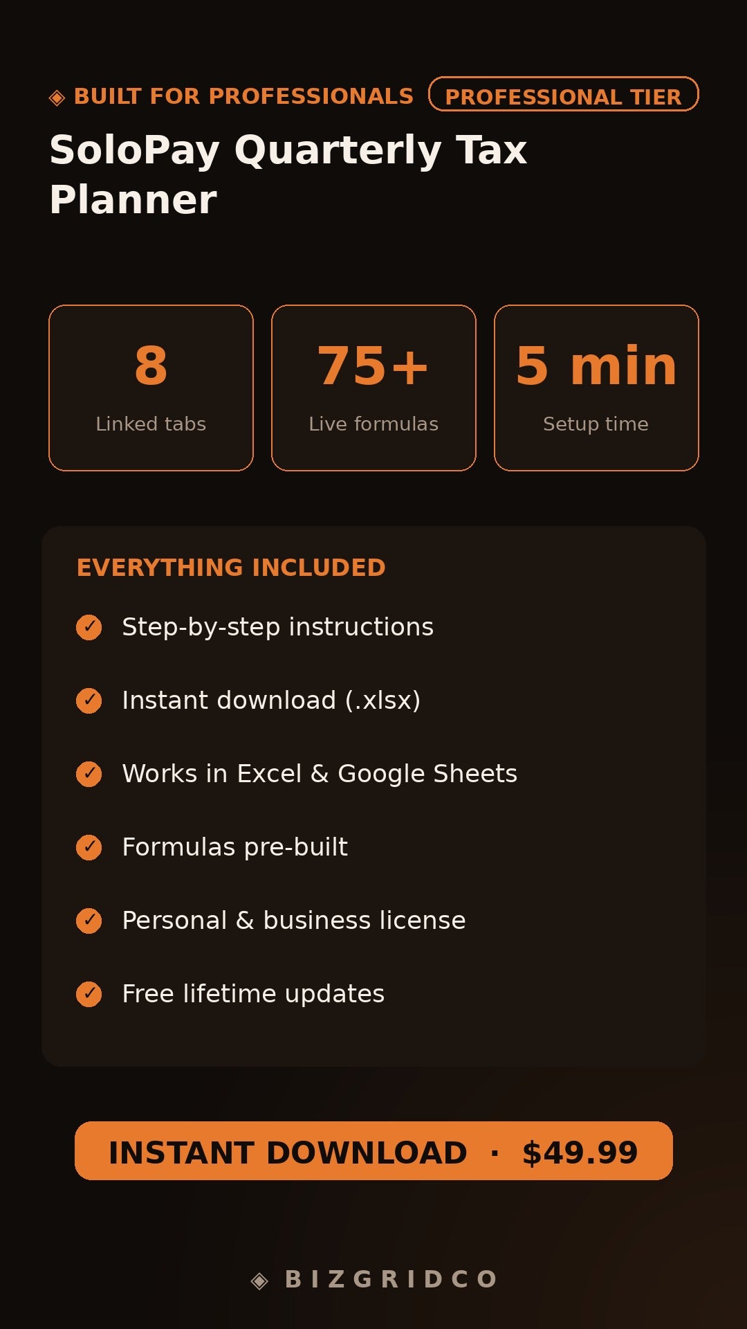 Quarterly Estimated Tax Planner Self Employed Creatives Consultants Solopreneur IRS Payment Tracker