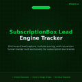 Subscription Box Lead Tracker Excel Template | Lead Capture Nurture Scoring Conversion Funnel CRM