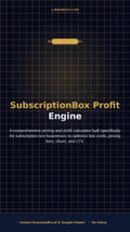 Subscription Box Profit Calculator Excel Template Pricing Churn LTV Tracker Small Business Finance