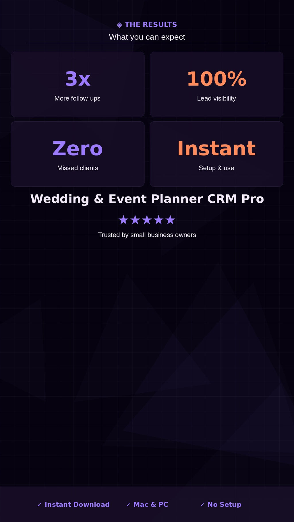 Wedding Planner CRM Template Excel | Event Client Tracker Leads Bookings Vendor Revenue Pipeline Manager