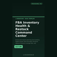 Amazon FBA Inventory Health Tracker and Restock Planner | Stop Stockouts and Cut Storage Fees for FBA Sellers - BizGridCo.