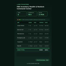 Amazon FBA Inventory Health Tracker and Restock Planner | Stop Stockouts and Cut Storage Fees for FBA Sellers - BizGridCo.