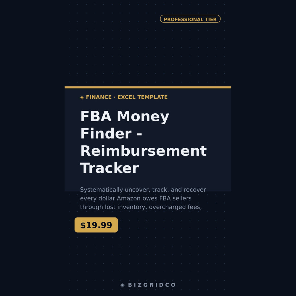 Amazon FBA Reimbursement Tracker | Find Every Dollar Amazon Owes You with This Easy Excel Spreadsheet - BizGridCo.