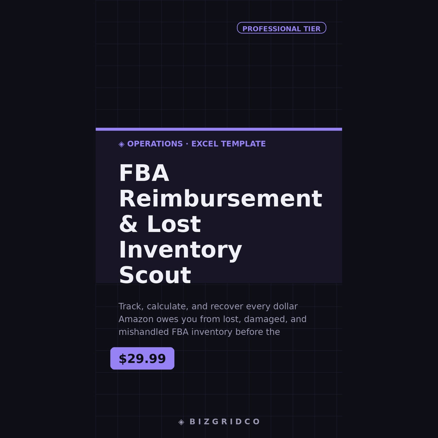 Amazon FBA Reimbursement Tracker | Lost and Damaged Inventory Scout with Claim Window Calculator - BizGridCo.
