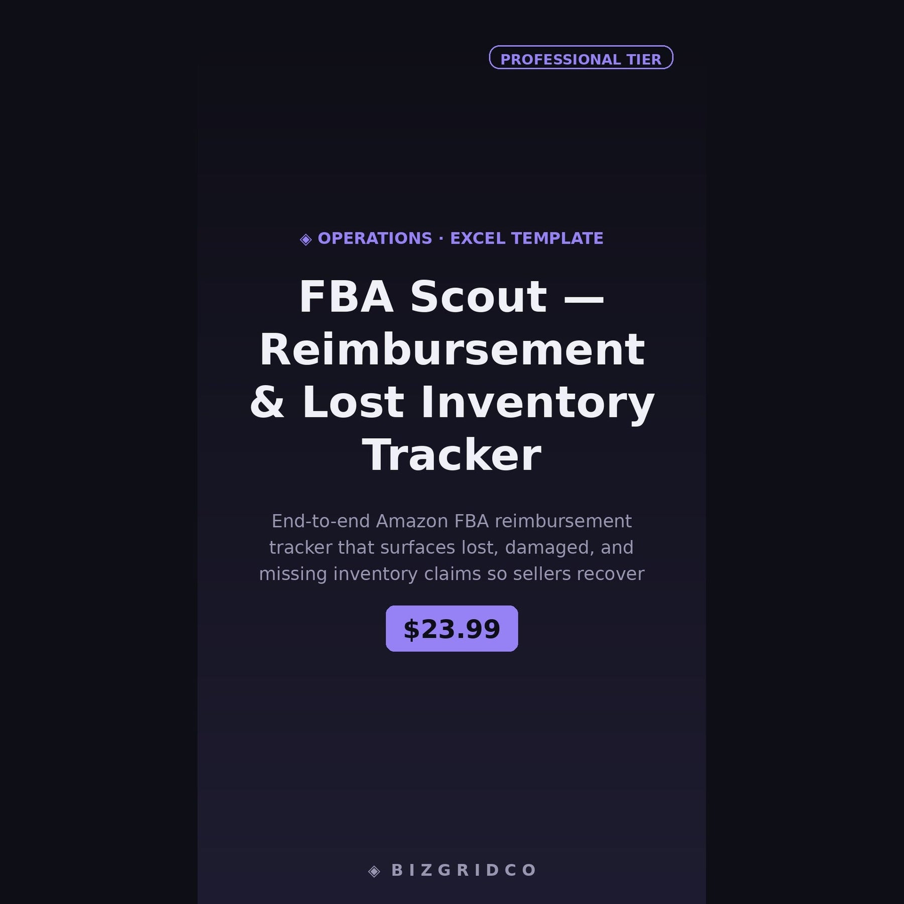Amazon FBA Reimbursement Tracker | Recover Lost and Damaged Inventory Claims with This Excel Spreadsheet - BizGridCo.