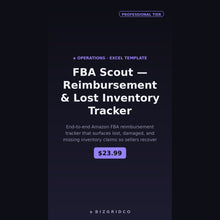 Amazon FBA Reimbursement Tracker | Recover Lost and Damaged Inventory Claims with This Excel Spreadsheet - BizGridCo.