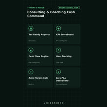 Consulting Business Finance Tracker | P&L, Retainer Pipeline and Cash Runway Spreadsheet for Coaches - BizGridCo.