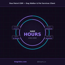 Dog Walker CRM Spreadsheet | Pet Sitter Client Manager | Booking Tracker for Pet Services Business - BizGridCo.