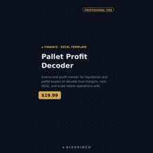 Liquidation Pallet Profit Tracker for Resellers | True Margin and ROI Calculator with SKU Ranker - BizGridCo.