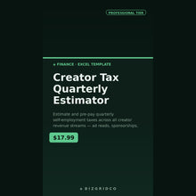 Quarterly Tax Estimator for Creators and Podcasters | Self-Employment Tax Calculator for YouTube & Multi-Income Earners - BizGridCo.