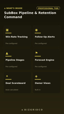 Subscription Box Retention System | Churn Tracker LTV Cohort Analysis CAC Dashboard Subscriber Pipeline - BizGridCo.